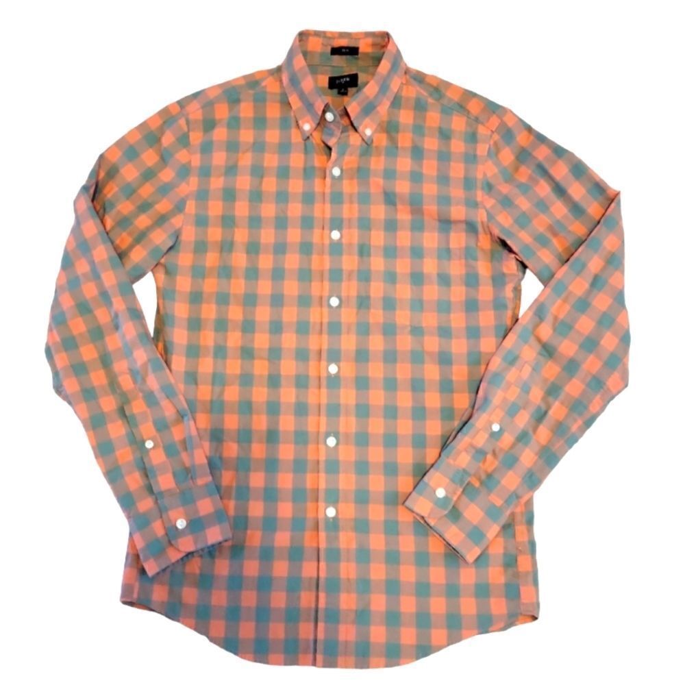 EC J.CREW SLIM FIT MEN'S BUTTON UP PLAID SHIRT SZ.S